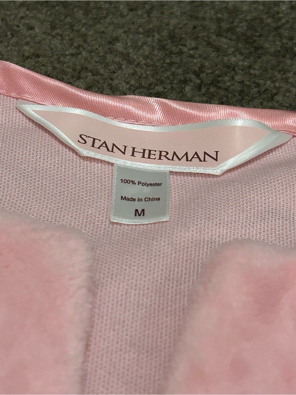 Pink Velour Robe - Picture 3 of 4